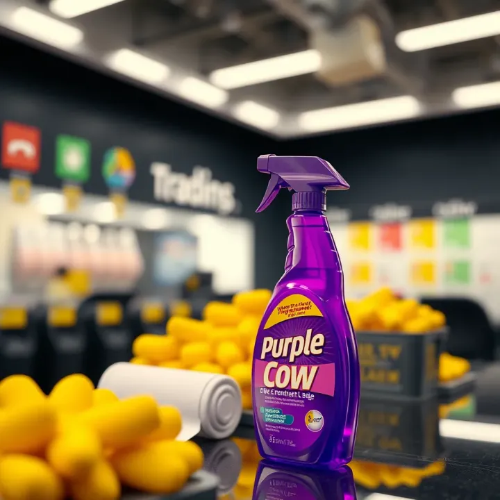 Innovative purple-colored cleaning product concept