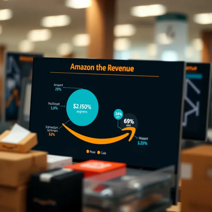 Diagram illustrating Amazon's business segments and their contribution to overall revenue
