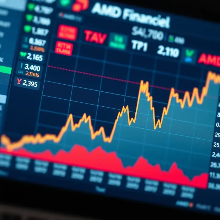 Graph showing AMD's revenue and profit trends over the recent quarter