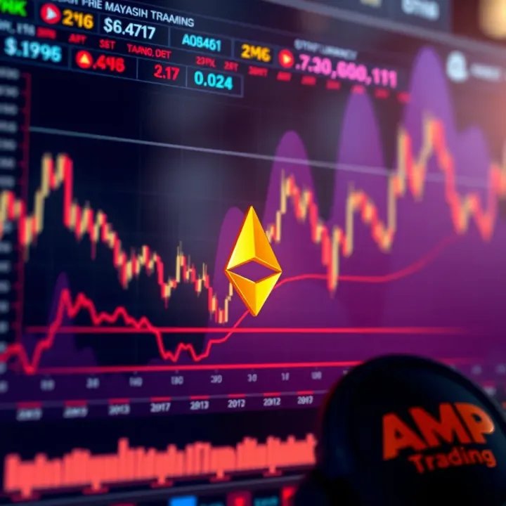 Graph depicting recent market trends and price fluctuations of AMP cryptocurrency