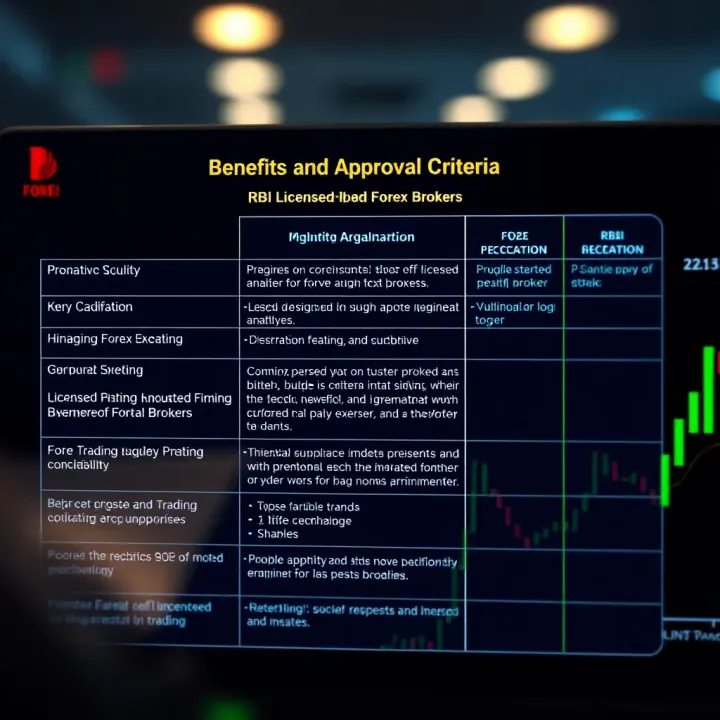 Comparison chart highlighting benefits and criteria for RBI approved forex brokers