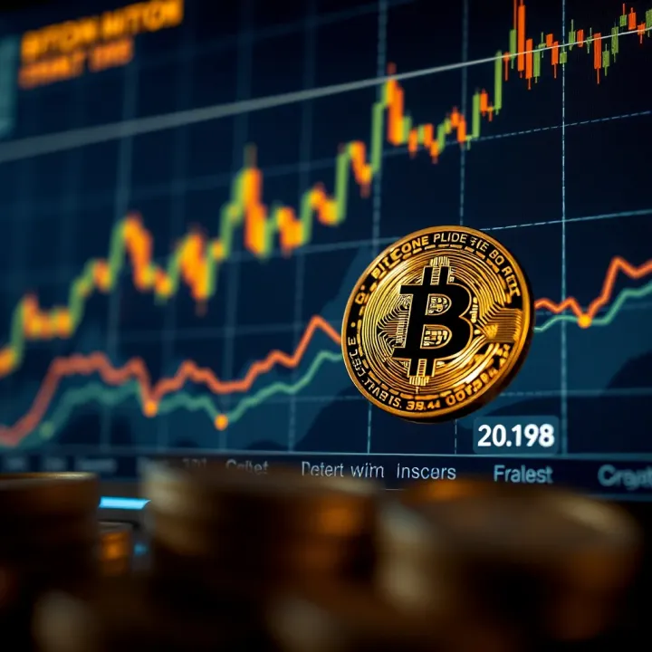 Graph illustrating Bitcoin price fluctuations and market trends over time