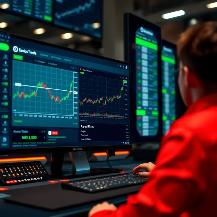 Interface displaying multiple account types and trading tools available for global investors