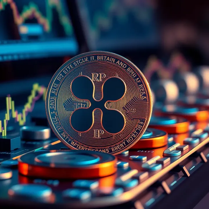 Visual representation of blockchain technology and regulatory elements affecting Ripple coin