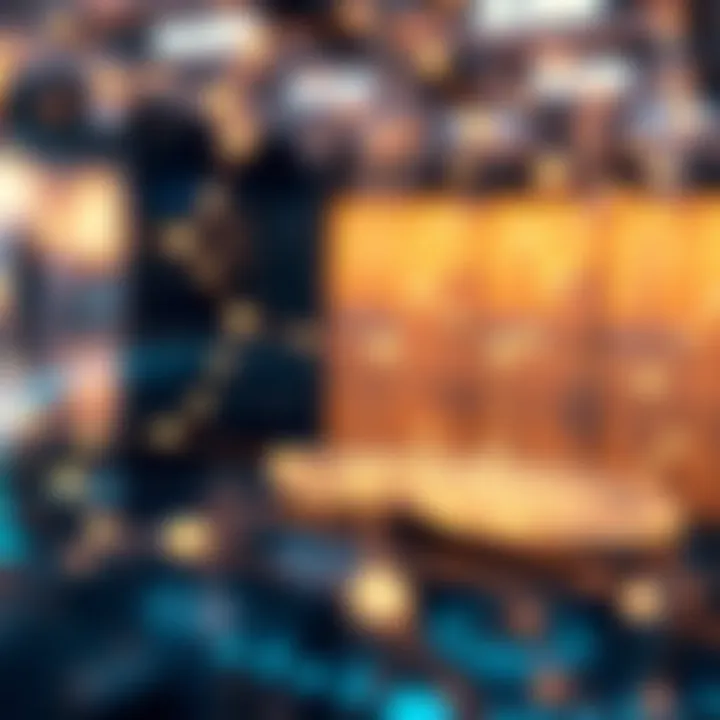 Visual representation of AMP cryptocurrency network showing secure and fast transaction nodes