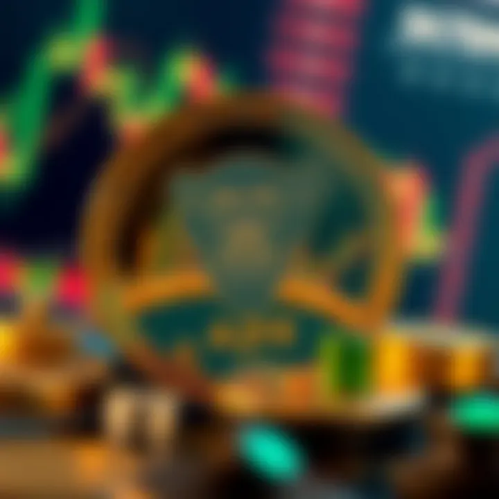 Illustration of factors influencing Ape Coin value including charts and analysis symbols