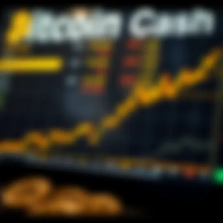 Graph showing Bitcoin Cash price fluctuations over time