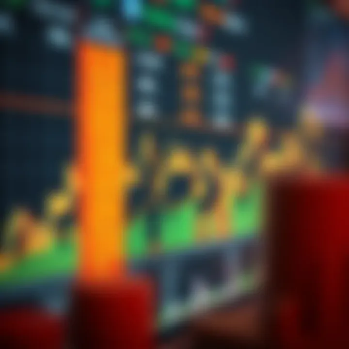 Graph showing fluctuating Bitcoin price trends over time with key market indicators