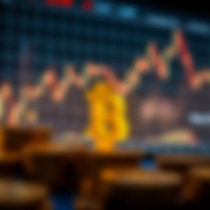 Graph showing fluctuating Bitcoin price trends over a recent period