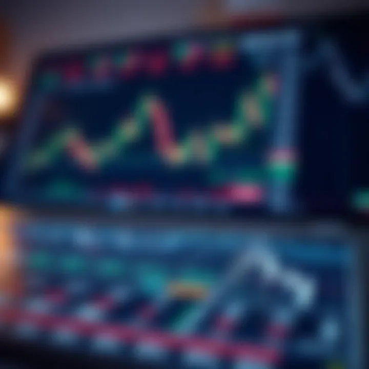 Digital representation of financial charts and data analysis symbolizing proprietary trading capital