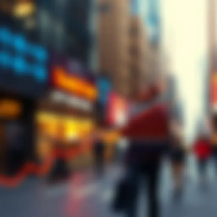 Graph illustrating growth trends and digital transformation impact on city trading businesses