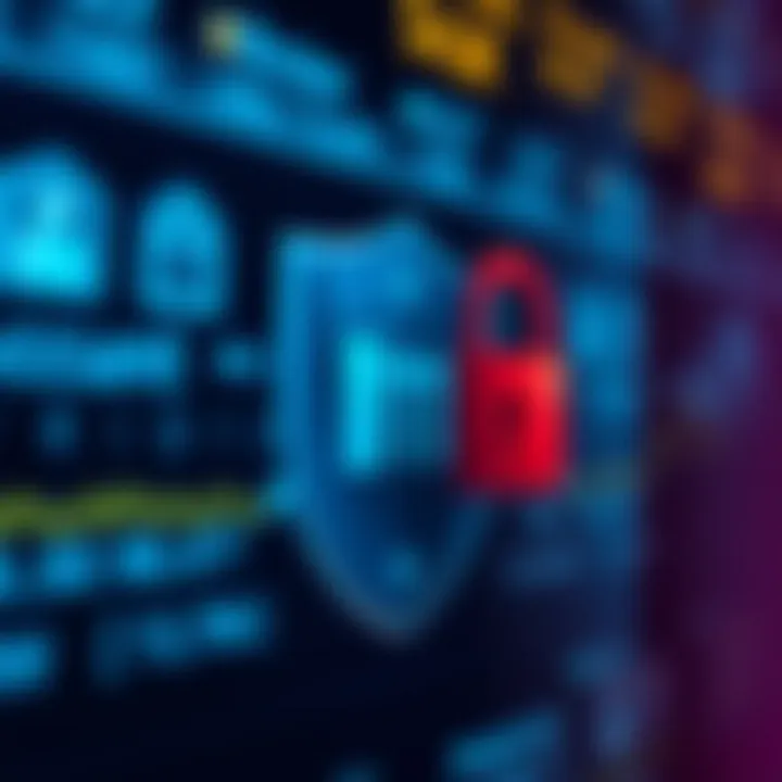 Visual representation of account protection icons including shield and lock symbolizing security measures