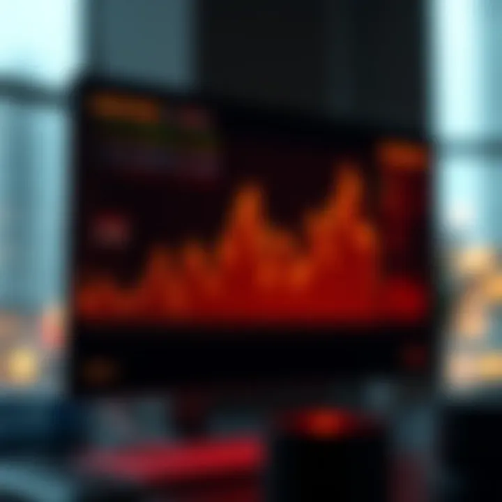 Graph depicting market trends and core price fluctuations over time