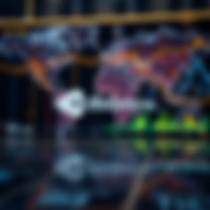 Global financial trading network with digital interfaces and data charts
