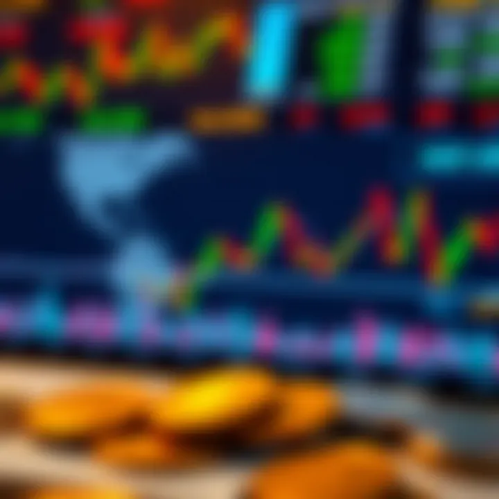 Visual representation of economic indicators and geopolitical events impacting currency exchange rates between Australia and the United States