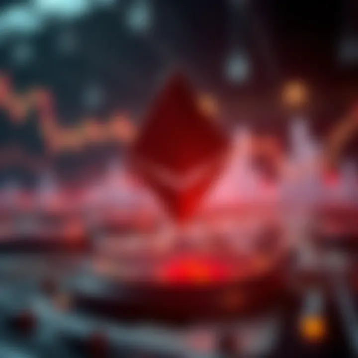 Conceptual illustration of Ethereum Classic blockchain technology and market dynamics