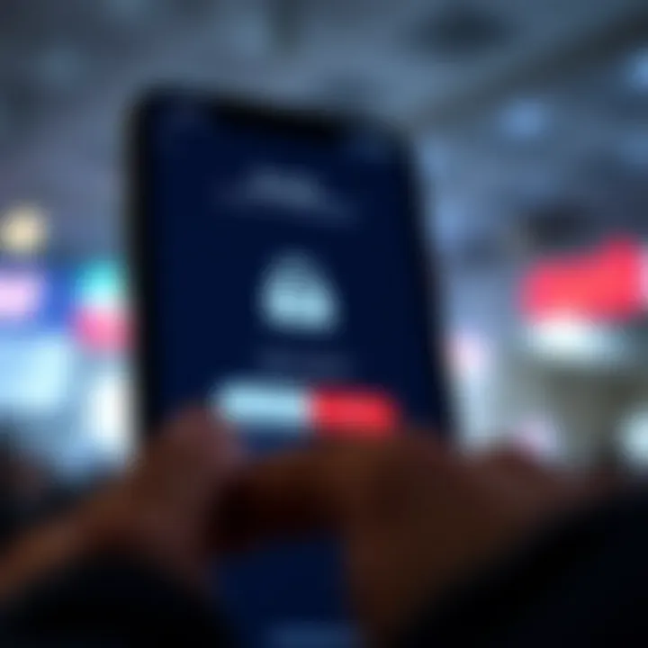 Secure login screen showcasing authentication features of Exness Go app