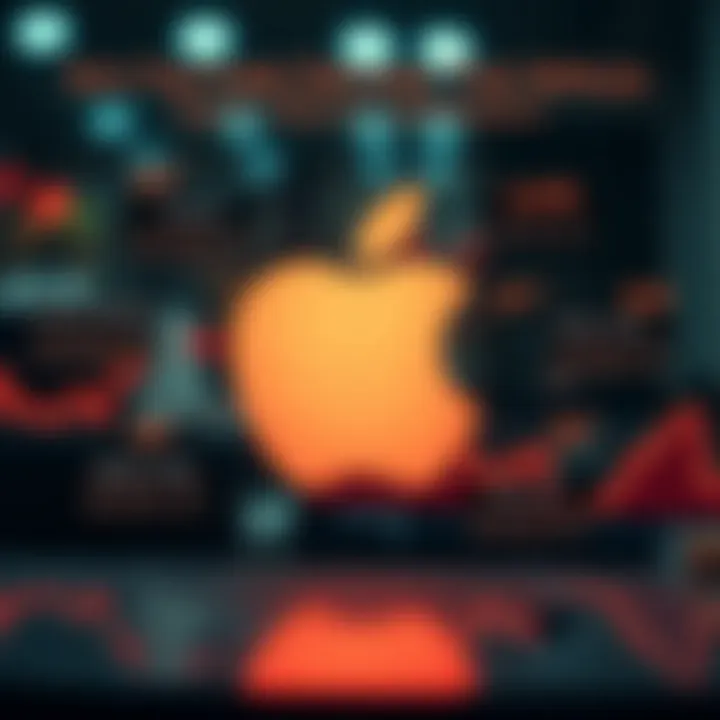 Visual representation of factors influencing Apple's market value including innovation, investor confidence, and market trends