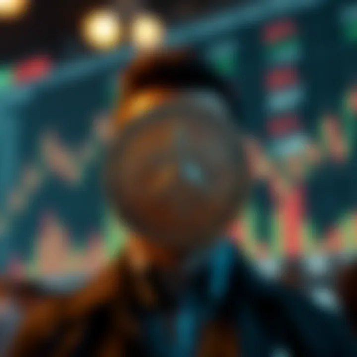 Illustration of market sentiment indicators and expert opinions influencing cryptocurrency investments
