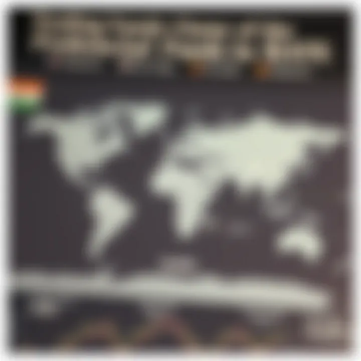 World map highlighting the impact of US federal funds rate on global markets including India