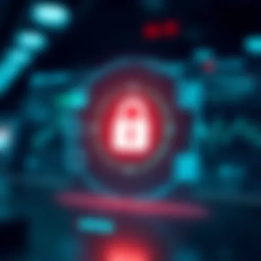 Illustration showing secure login and account protection features for IQ Trade users