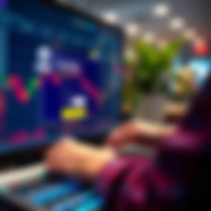 User entering secure credentials on a digital platform for safe trading