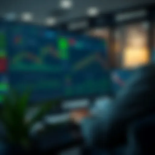 Screenshot of QxBroker.com online trading platform interface with various financial charts and trading tools