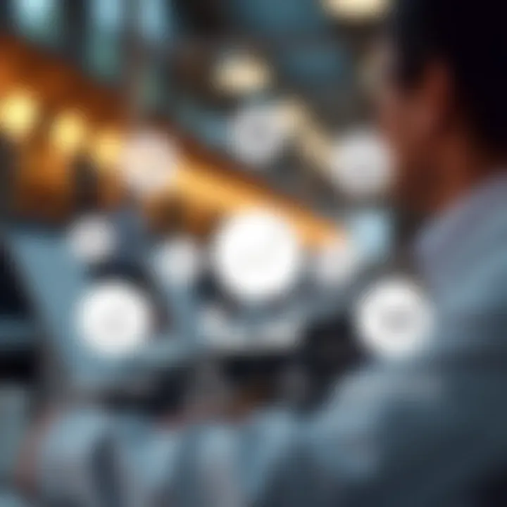 Illustration of market factors influencing Reliance Industries with icons representing growth drivers and potential risks