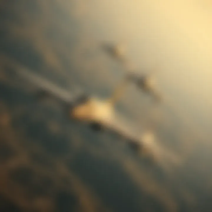 Defence Sector Influence on Aerospace Industry Competition Military aircraft in formation flying over rugged terrain illustrating defence sector dynamics in aerospace