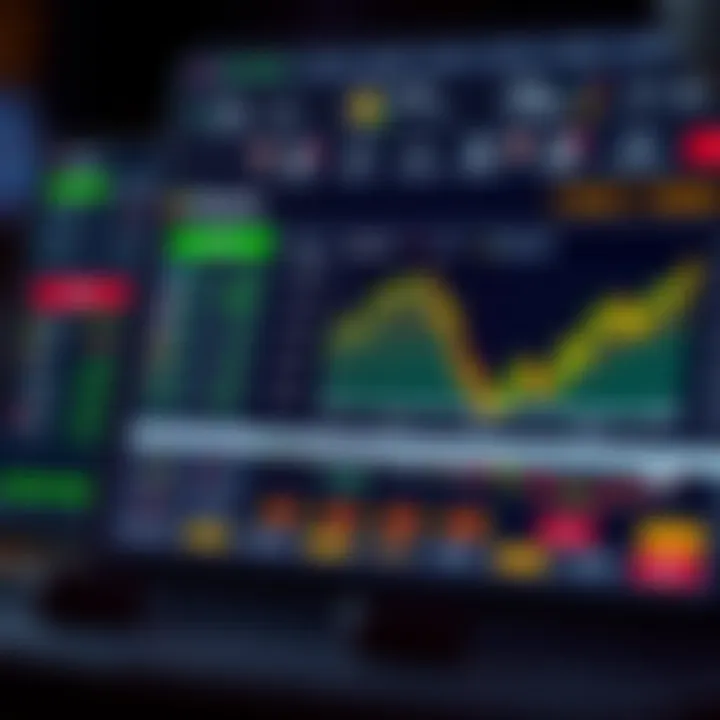 Stock trading dashboard showing simulated buy and sell options with virtual funds