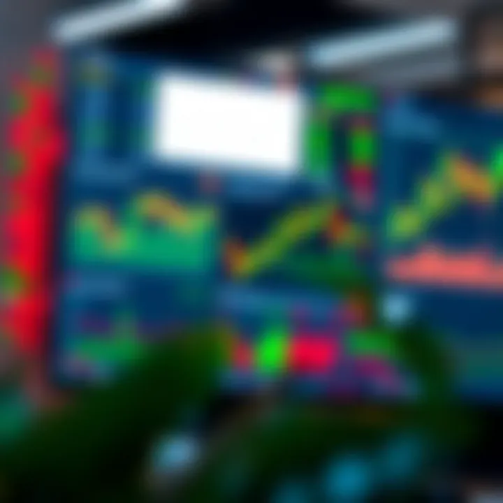 Trading dashboard showing various financial charts and live market data on Deriv platform