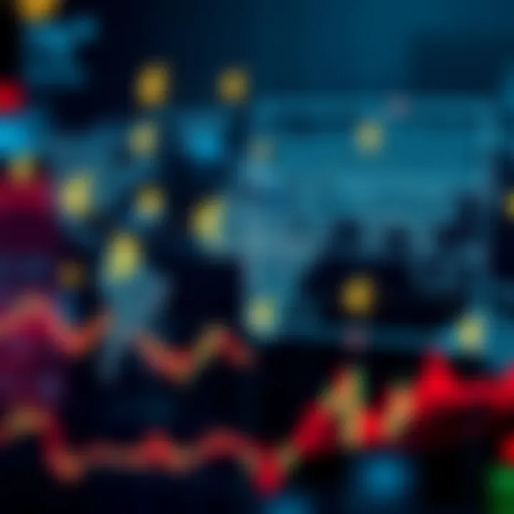 Illustration of global currency symbols interconnected on a digital trading platform
