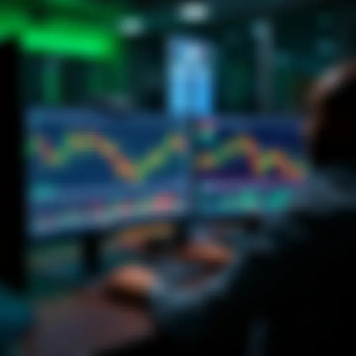 Simulation of forex trading on a computer with virtual money for practice