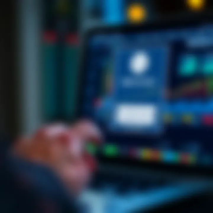 Secure access to Qutex account through login interface on digital device