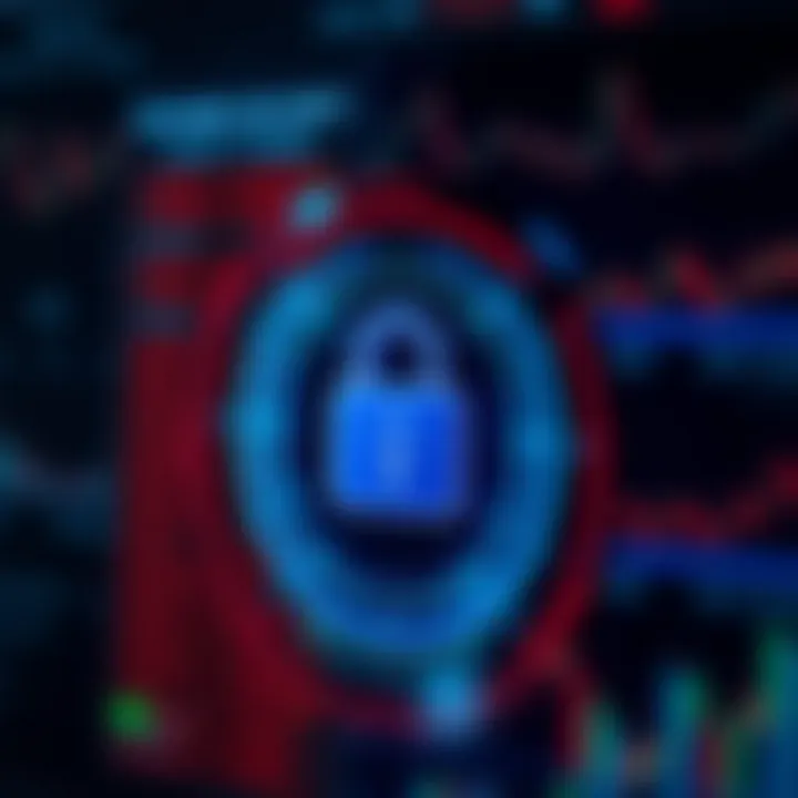 Secure digital interface representing advanced security features protecting trader accounts on Qutex Trade