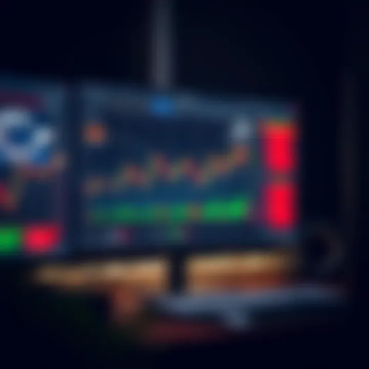 Trading dashboard displaying various assets and live market data on a computer screen