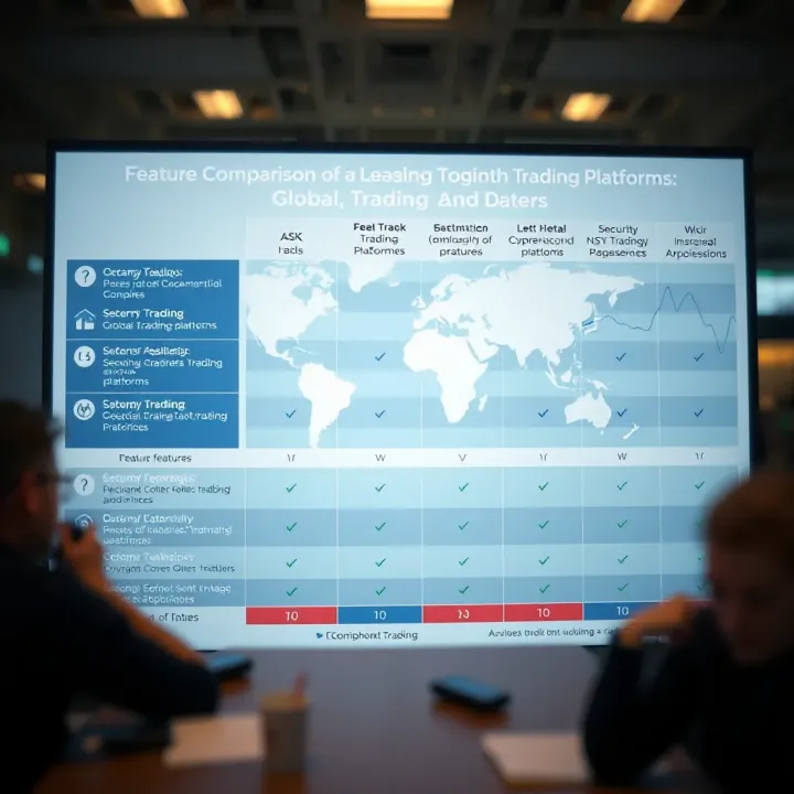 Feature Comparison of Leading Global Trading Platforms Comparison chart highlighting key features like security, fees, and usability among top global trading platforms