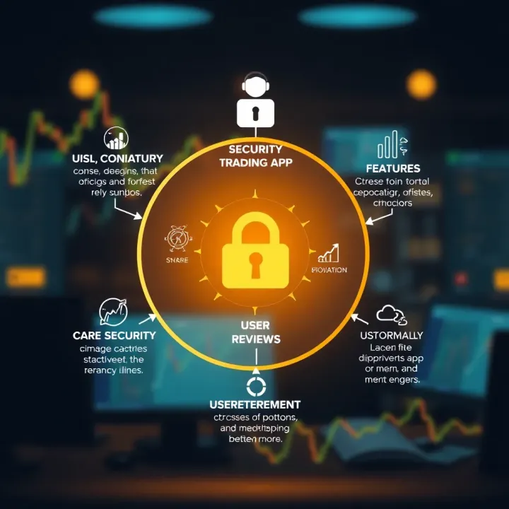 Important Factors for Selecting a Forex Trading App in India Illustration of key factors for choosing a forex trading app including security, features, and user reviews