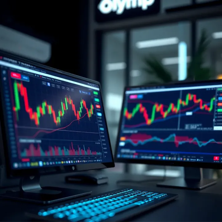 Feature Overview of Olymp Trade and Quotex Platforms Comparison of trading platform interfaces showing features and tools