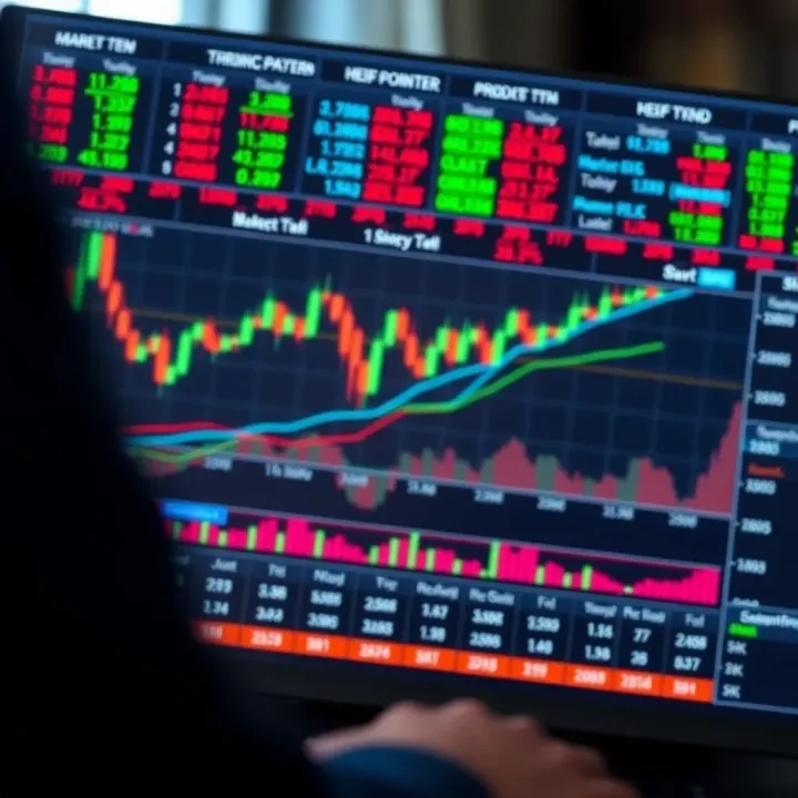 Chart depicting various common technical analysis patterns used in market trend identification
