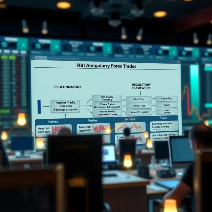 Diagram illustrating the regulatory framework of forex trading under the Reserve Bank of India
