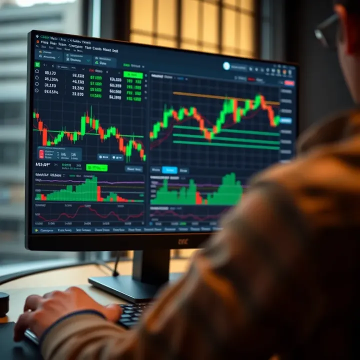 User interface of cTrader Web showing live forex trading charts and market indicators