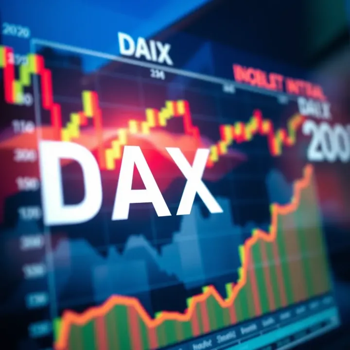 Comparison chart highlighting the DAX index alongside other major global stock indices
