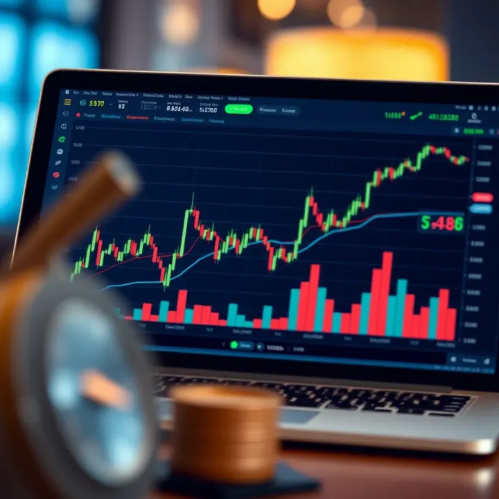 Growth Trends Analysis in Demo Trading Accounts Graph showing growth trends and analysis in a risk-free virtual trading account