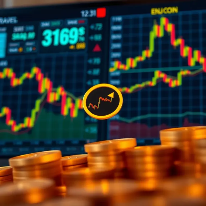 Conceptual illustration of cryptocurrency market analysis with charts and expert insights
