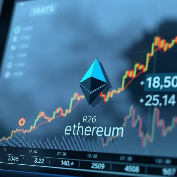 Graph showing upward market trends with Ethereum symbol and regulatory icons