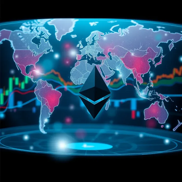 Impact of Global Trends and Indian Market on Ethereum Pricing Visual representation of global and Indian market influences on Ethereum pricing and investment trends
