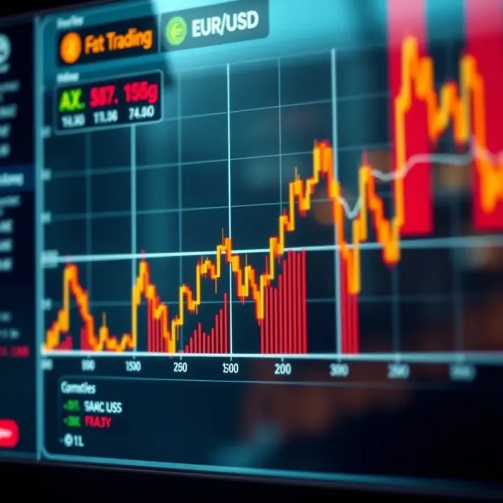 Graph showing key economic factors influencing the EUR/USD rate within the OTC trading environment
