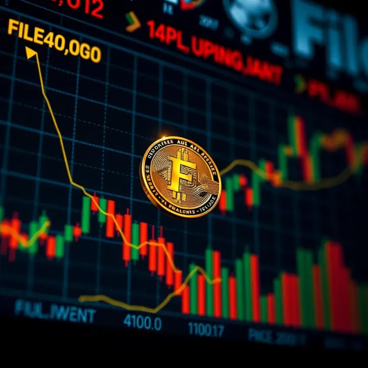 Graph depicting the historical and projected price movement of Filecoin in a dynamic market environment