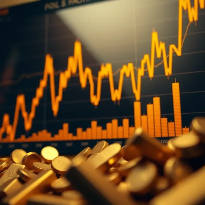 Graph depicting the historical trends and fluctuations in gold prices over time